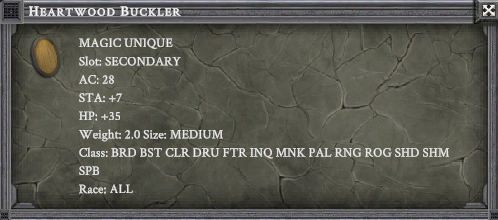 HEARTWOOD BUCKLER item card